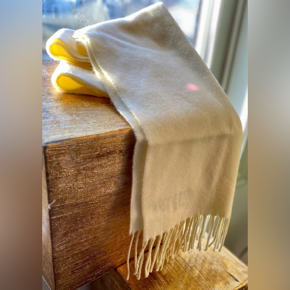 Elegant Cream and Yellow Scarf